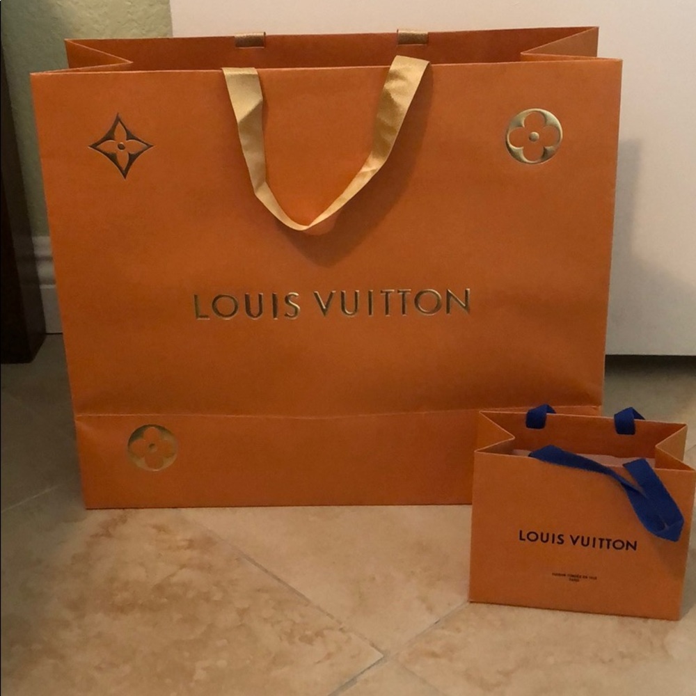Louis Vuitton gift shopping bag.